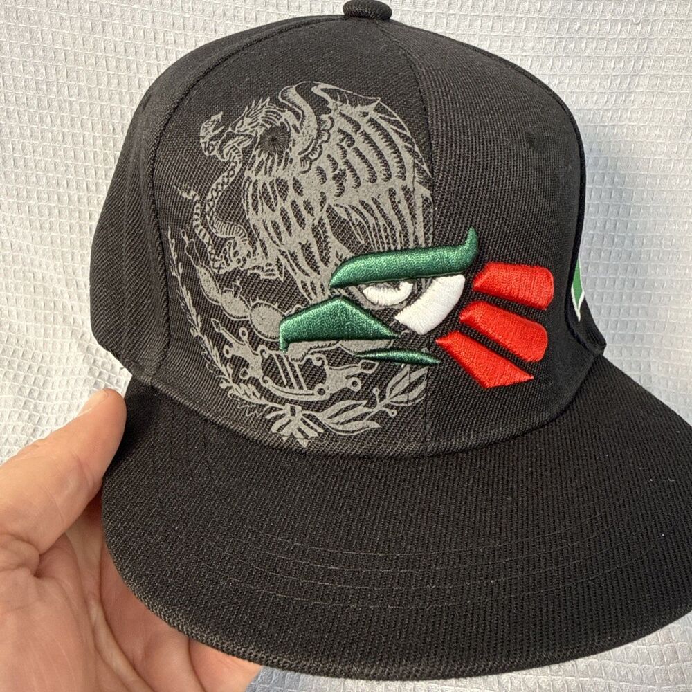 Mexican Pride Eagle Head Embroidered Snapback Hat Mexico Flag Baseball Cap New